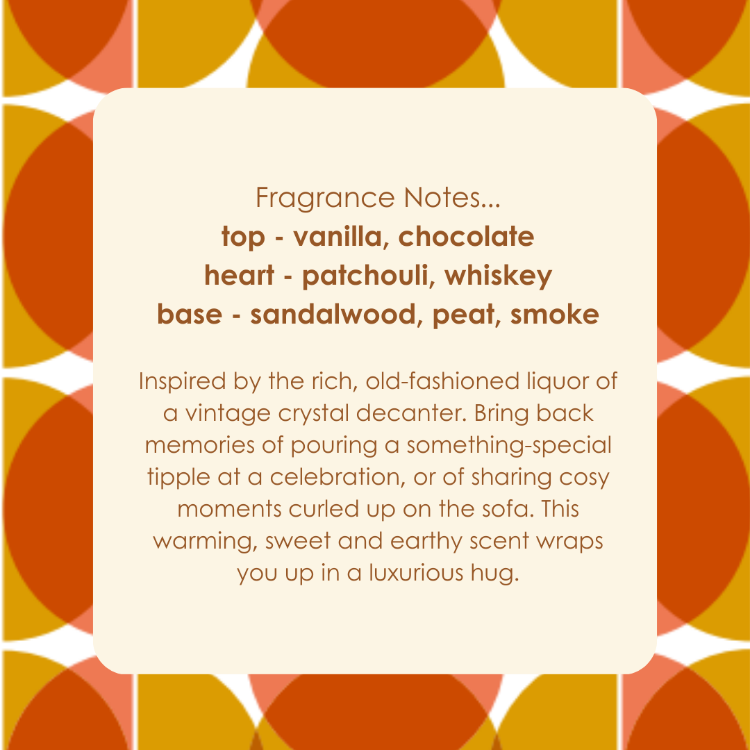 Whiskey +Vanilla small scented candle