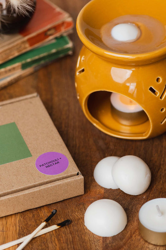 every nook soy wax melts - Patchouli + Nectar wax melts