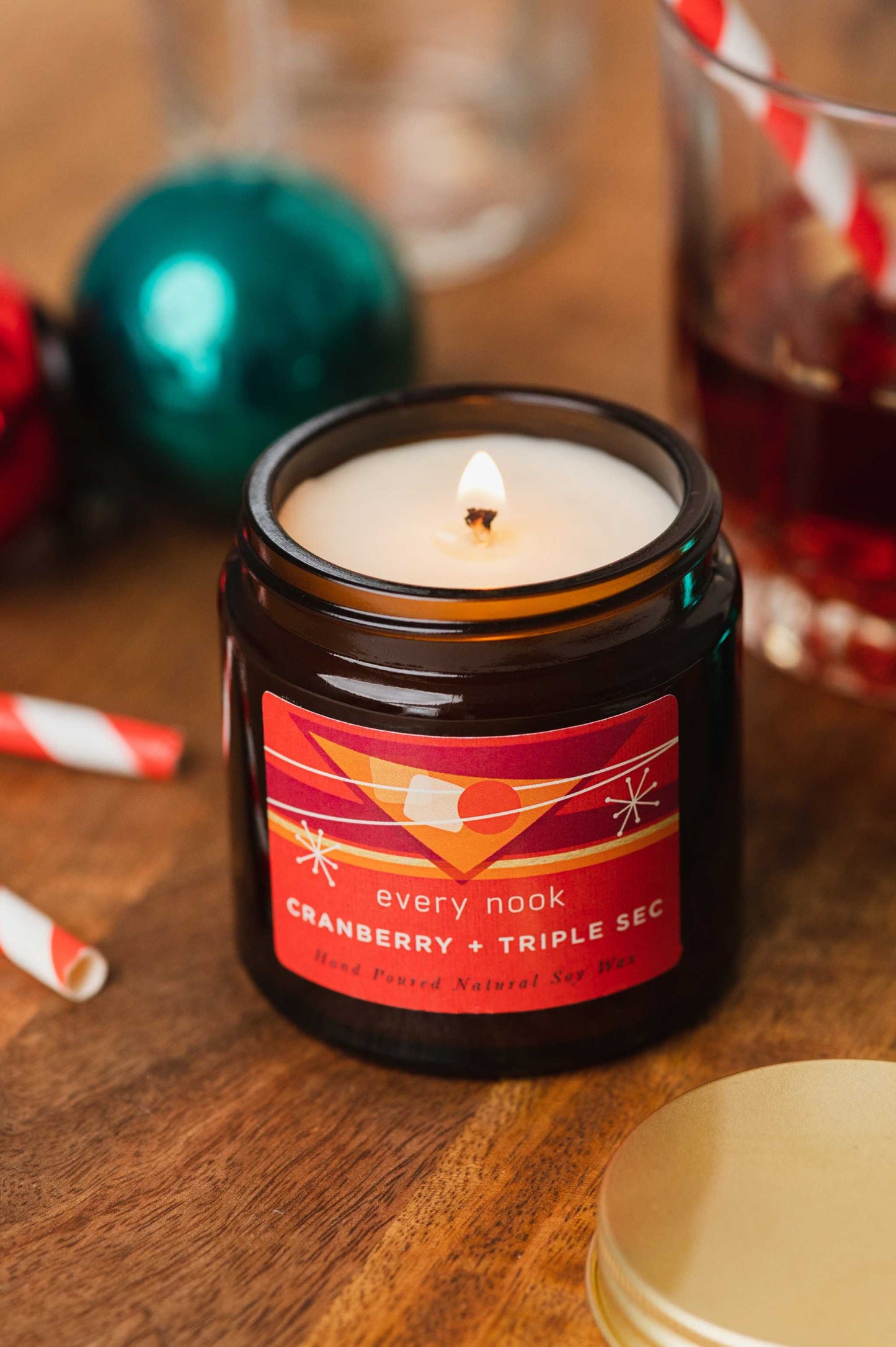 Cranberry + Triple Sec small scented candle