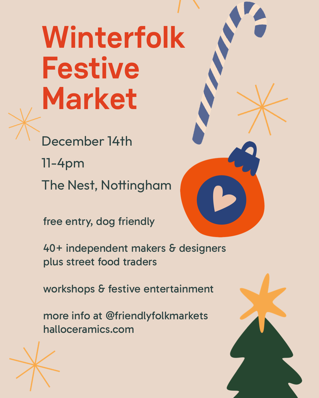 Festive Wax Melt Sachet Workshop Winterfolk Market 14th December