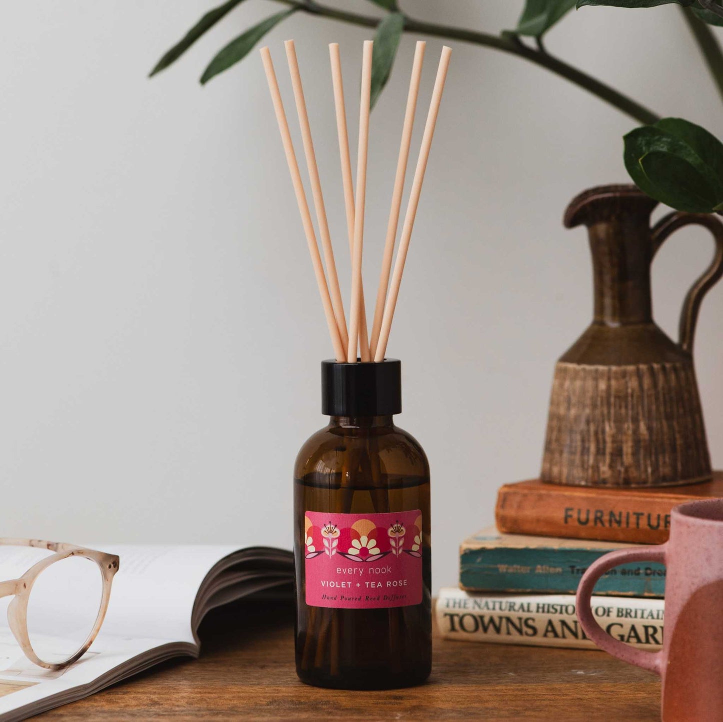 Violet + Tea Rose Reed Diffuser