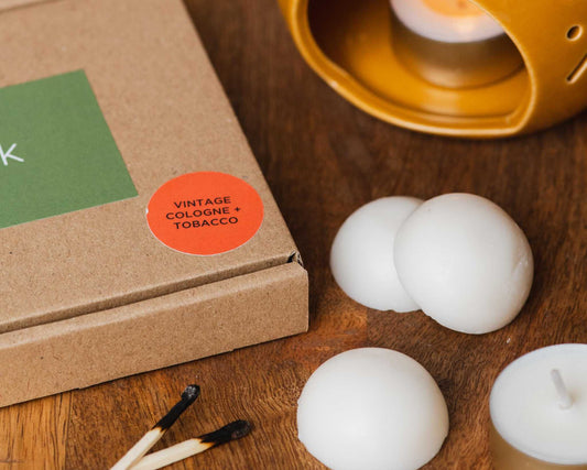 every nook Vintage Cologne + Tobacco soy wax melts