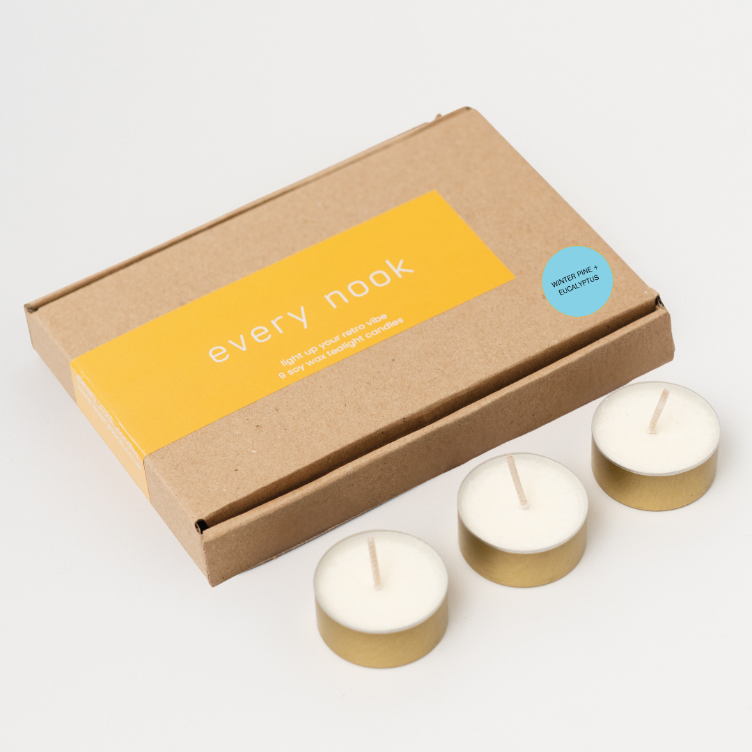 Winter Pine + Eucalyptus scented tealights