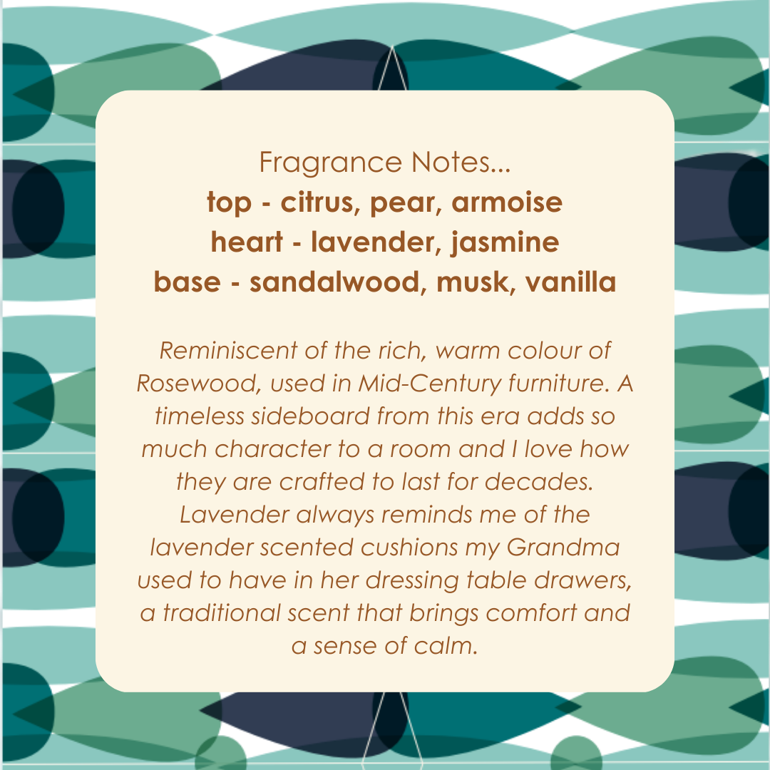 Rosewood + Lavender scented candle