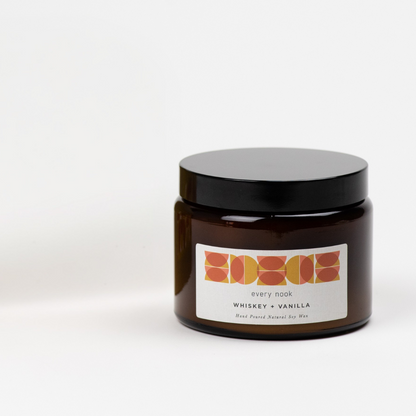 Whiskey +Vanilla double wick scented candle