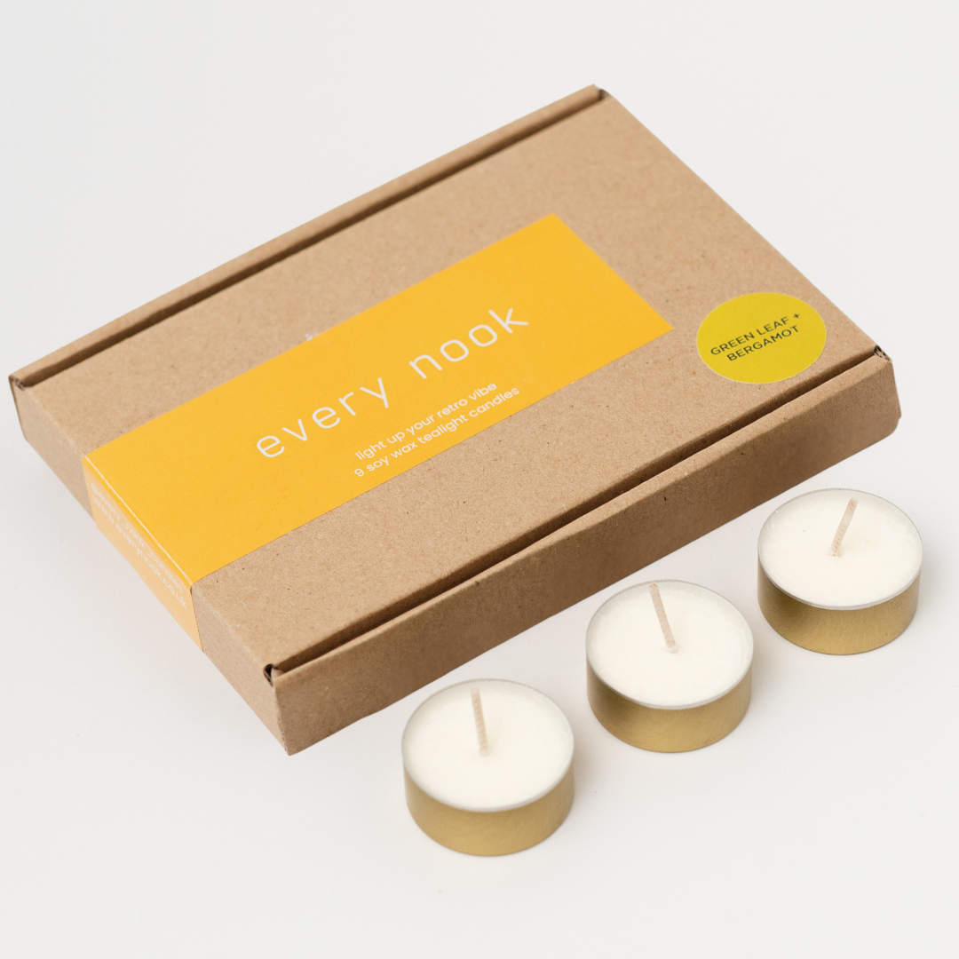 Green Leaf + Bergamot scented tealights