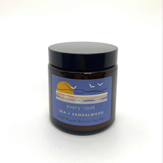 Sea + Sandalwood small scented candle