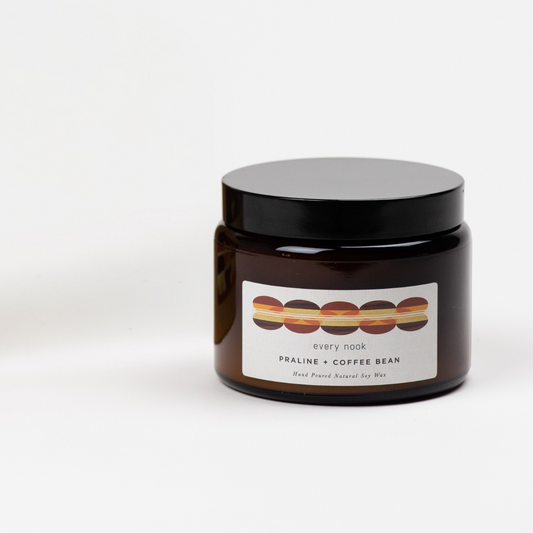 Praline + Coffee Bean double wick scented candle
