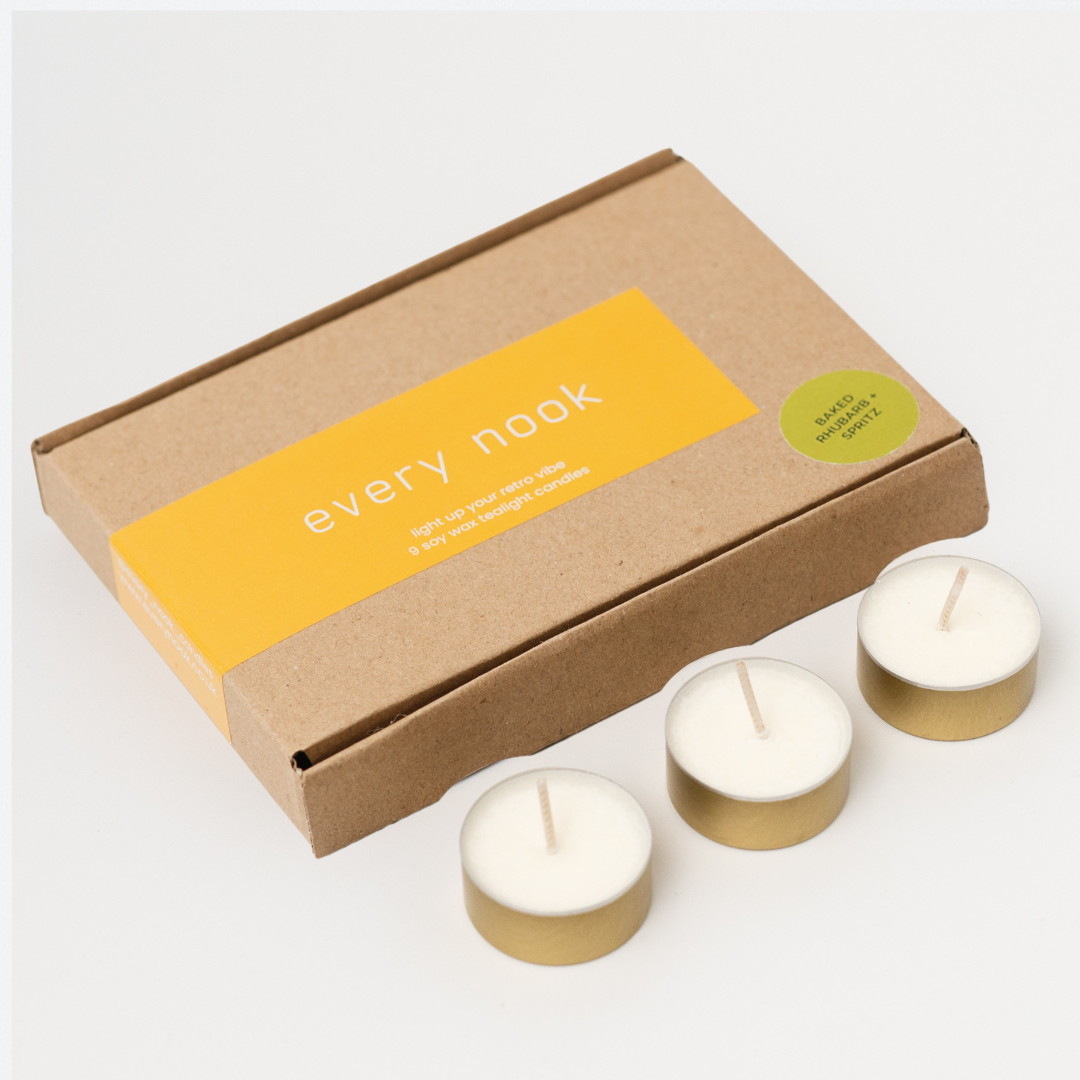 Baked Rhubarb + Spritz scented tealights