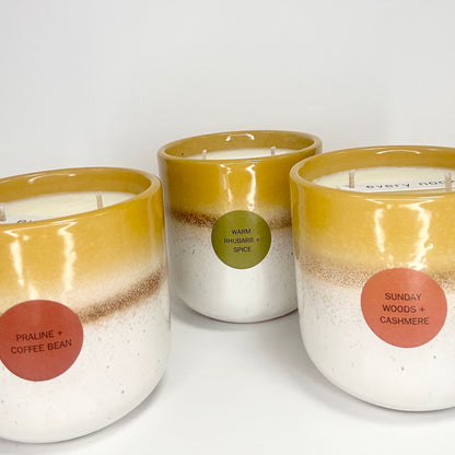 Limited edition ceramic pot candle
