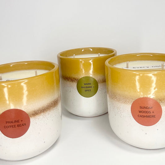 Limited edition ceramic pot candle
