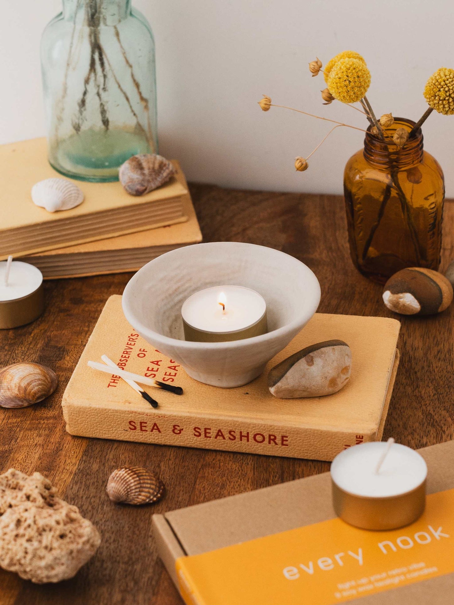 Sea + Sandalwood scented tealights