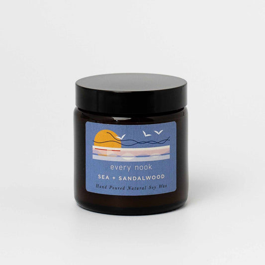 Sea + Sandalwood small scented candle