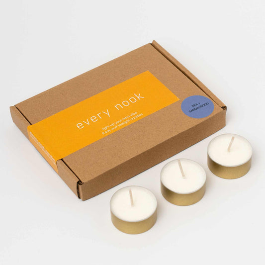 Sea + Sandalwood scented tealights
