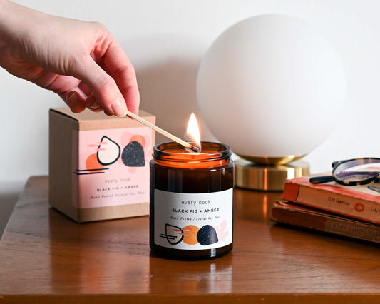 Black Fig + Amber scented candle