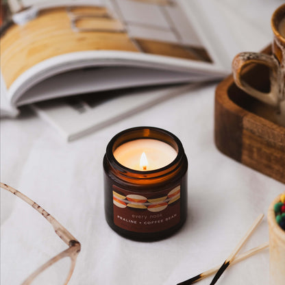 Praline + Coffee Bean small scented candle