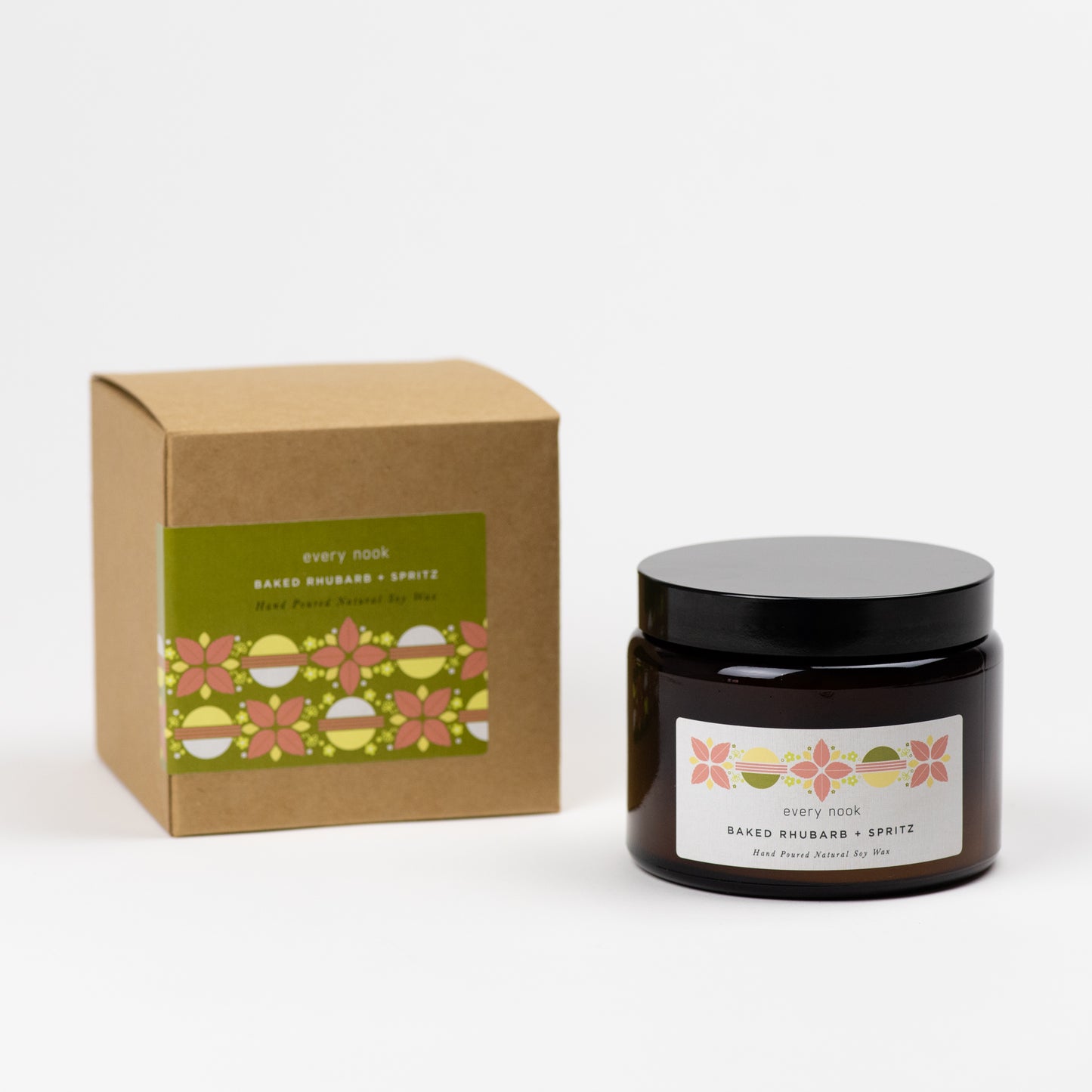 Baked Rhubarb + Spritz double wick scented candle