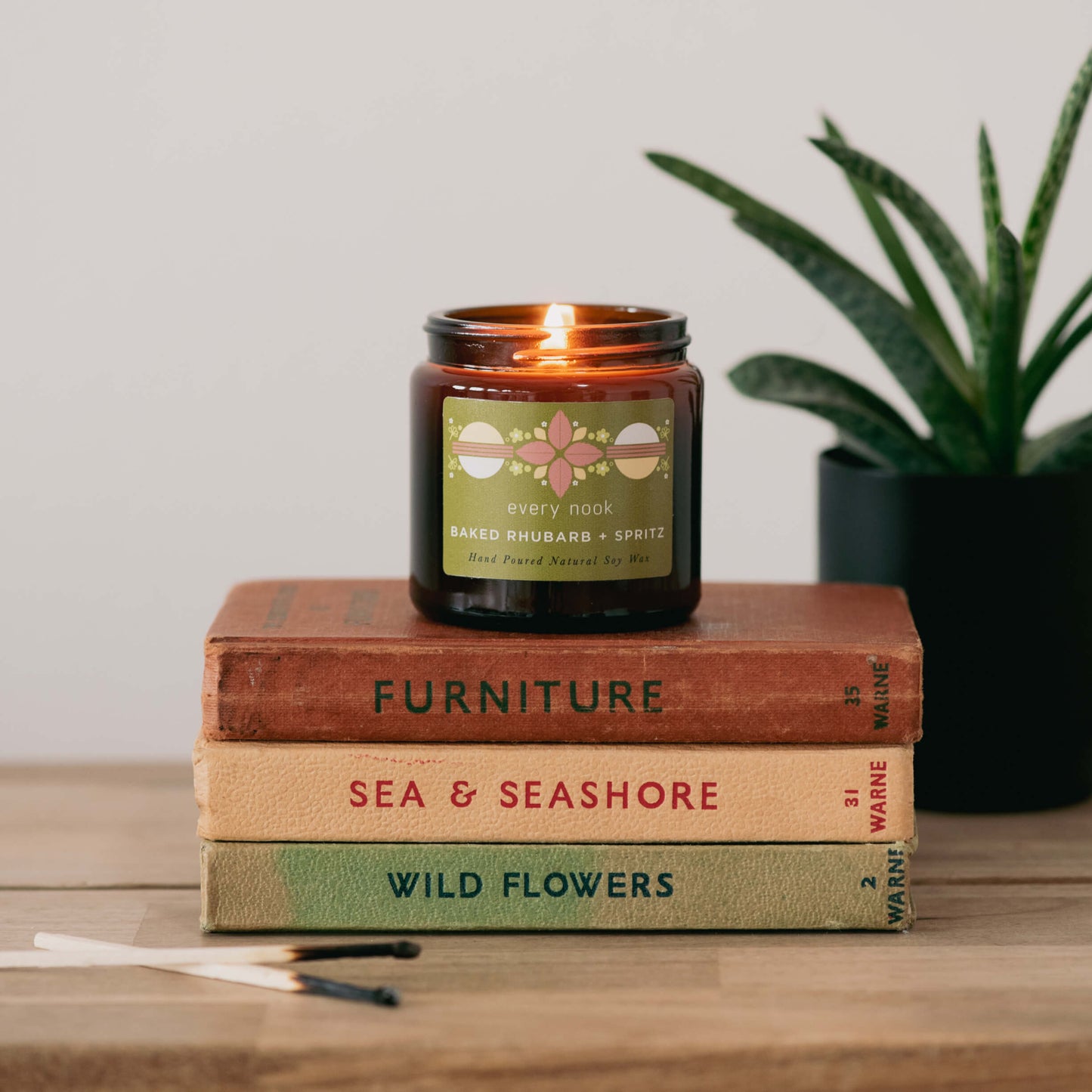 Baked Rhubarb + Spritz small scented candle