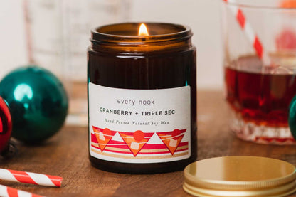 Cranberry + Triple Sec soy scented candle