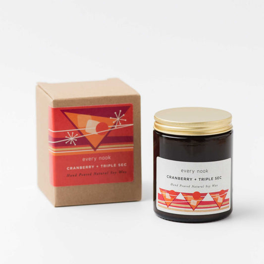 Cranberry + Triple Sec soy scented candle