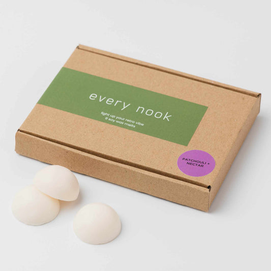 every nook soy wax melts - Patchouli + Nectar wax melts