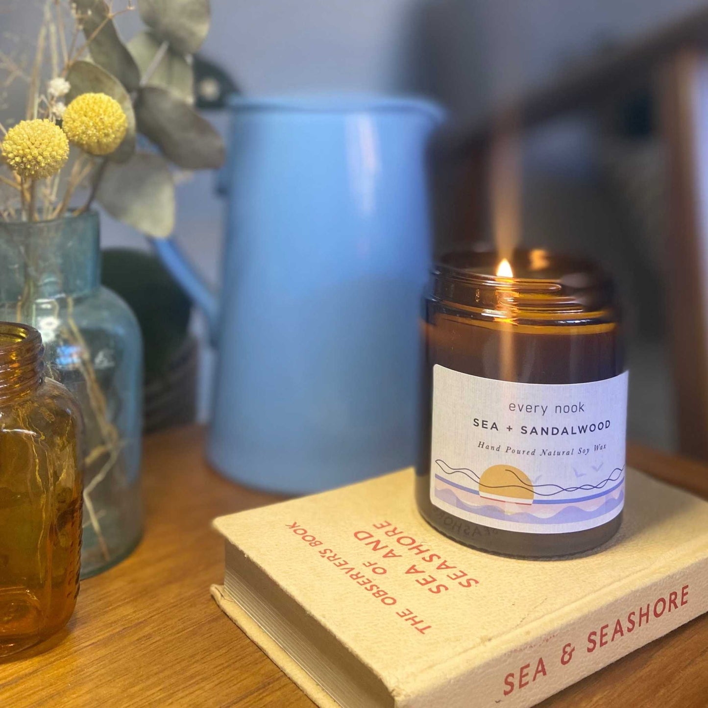Sea + Sandalwood scented candle