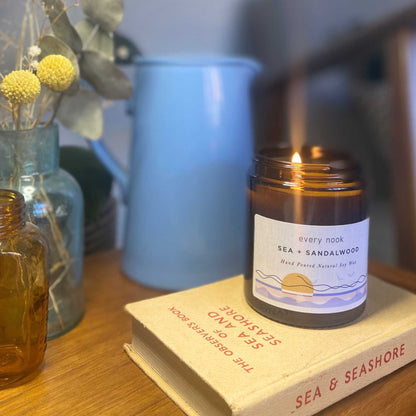 Sea + Sandalwood scented candle