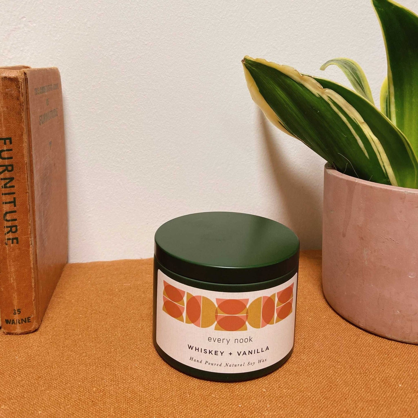 Whiskey + Vanilla scented tin candle